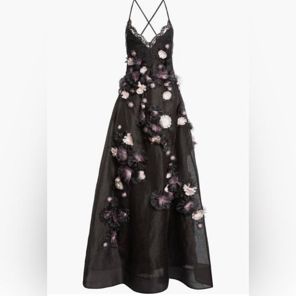 NWT $2950 Zimmermann Matchmaker Daisy Linen & Silk Organza Gown 3 (fits like 10) - Picture 5 of 6